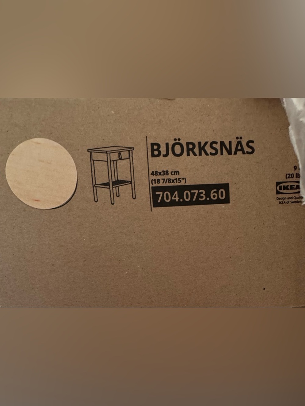New IKEA BJÖRKSNÄS Solid Birch Nightstand | Scandinavian Side Table| Birch - Picture 4 of 5
